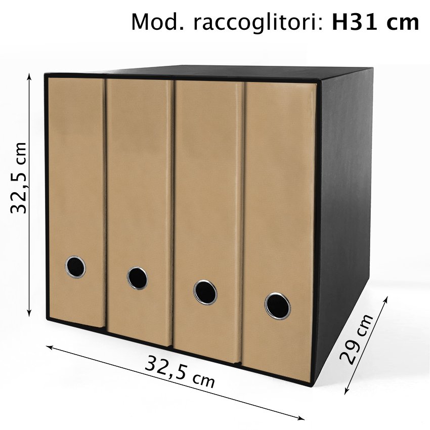 Raccoglitori ad anelli SET da 4 AVANA H31 = 32,5 Altezza - 29 Profondità - 32,5 Larghezza