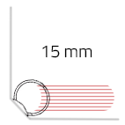 Raccoglitori ad anelli personalizzati dorso 2cm 2 anelli Tondi H15 - Passo 80 mm